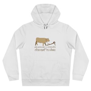 Sudadera con capucha King - Blanco - Camiseta «No passis s’arada davant es bou»