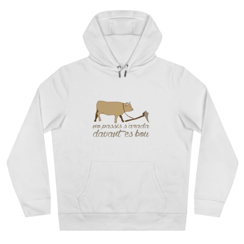 Sudadera con capucha King - Blanco - Camiseta «No passis s’arada davant es bou» Sudadera con capucha King - Blanco - Camiseta «No passis s’arada davant es bou»
