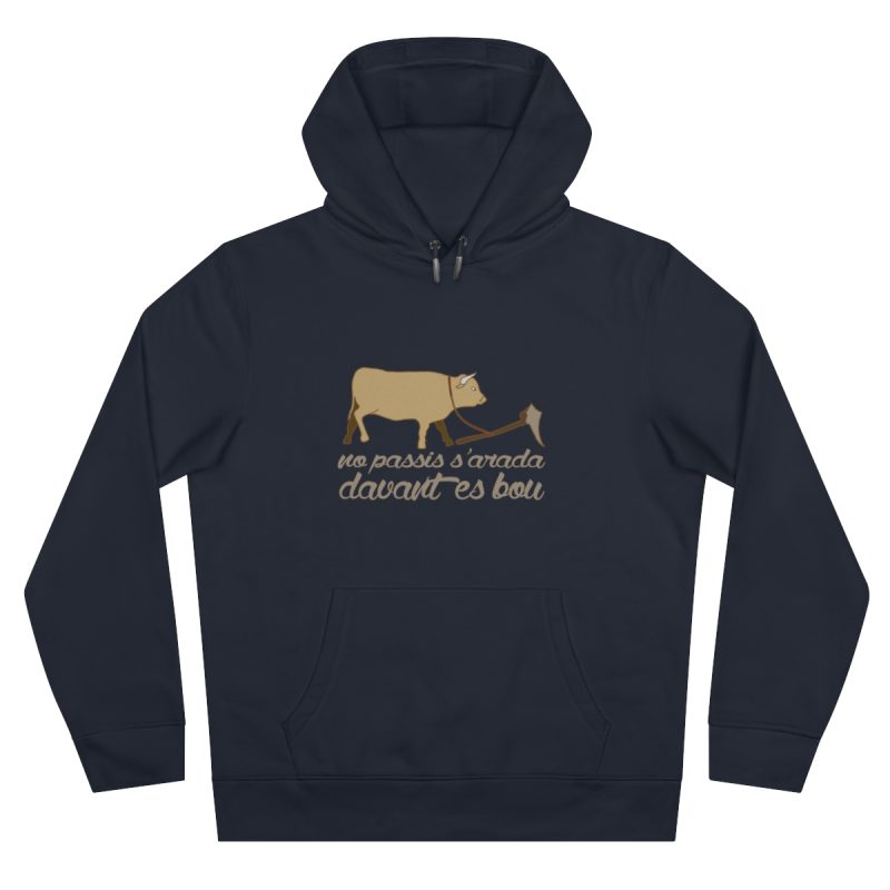 Sudadera con capucha King - Azul marino - Camiseta «No passis s’arada davant es bou»