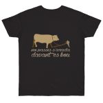 Camiseta punto liso - Negro - Camiseta «No passis s’arada davant es bou» Camiseta punto liso - Negro - Camiseta «No passis s’arada davant es bou»