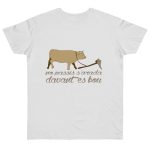 Camiseta punto liso - Blanco - Camiseta «No passis s’arada davant es bou» Camiseta punto liso - Blanco - Camiseta «No passis s’arada davant es bou»