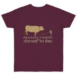 Camiseta punto liso - Burdeos - Camiseta «No passis s’arada davant es bou» Camiseta punto liso - Burdeos - Camiseta «No passis s’arada davant es bou»