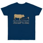 Camiseta punto liso - Azul marino claro - Camiseta «No passis s’arada davant es bou» Camiseta punto liso - Azul marino claro - Camiseta «No passis s’arada davant es bou»