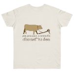 Camiseta punto liso - Natural - Camiseta «No passis s’arada davant es bou» Camiseta punto liso - Natural - Camiseta «No passis s’arada davant es bou»