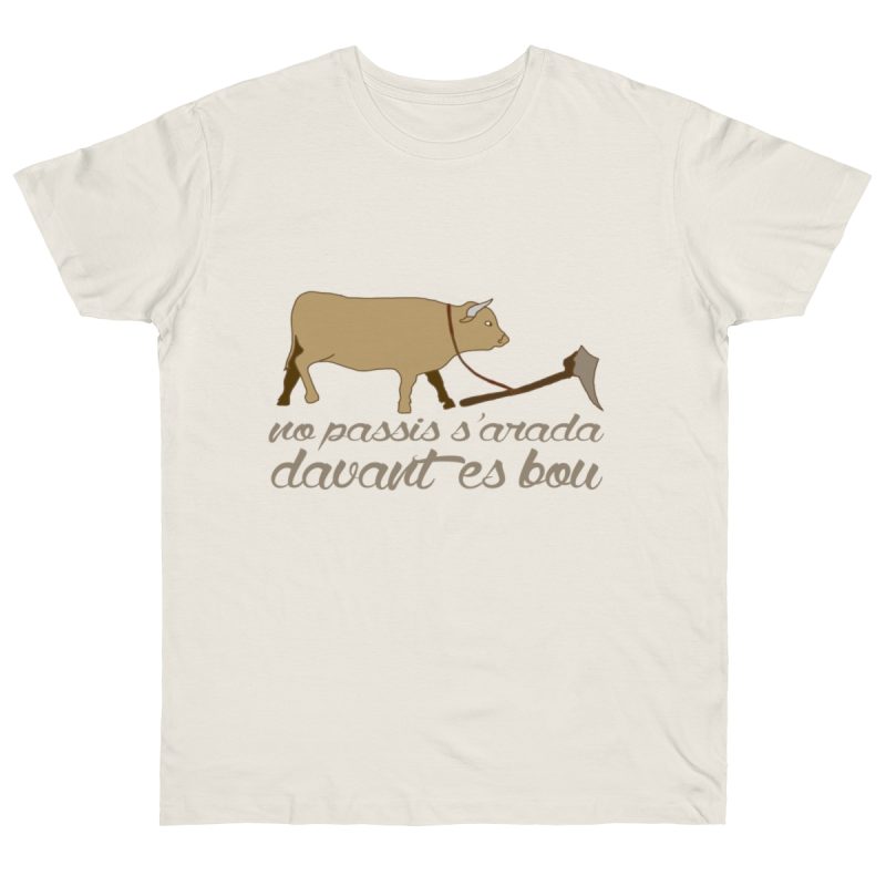 Camiseta punto liso - Natural - Camiseta «No passis s’arada davant es bou»