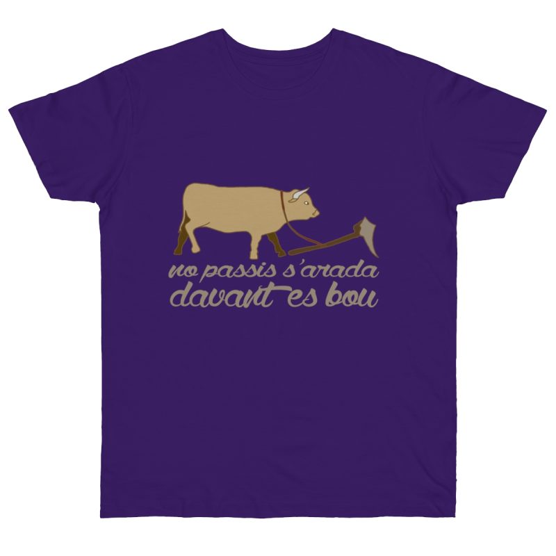 Camiseta punto liso - Morado radiante - Camiseta «No passis s’arada davant es bou»
