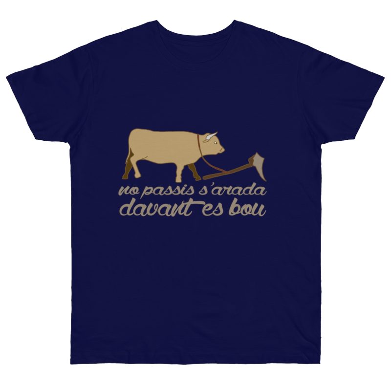Camiseta punto liso - Azul marino intenso - Camiseta «No passis s’arada davant es bou»