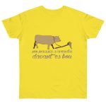 Camiseta punto liso - Amarillo solar - Camiseta «No passis s’arada davant es bou» Camiseta punto liso - Amarillo solar - Camiseta «No passis s’arada davant es bou»
