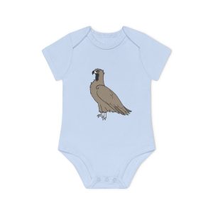 Body bebe manga corta organico - Azul empolvado - Voltor