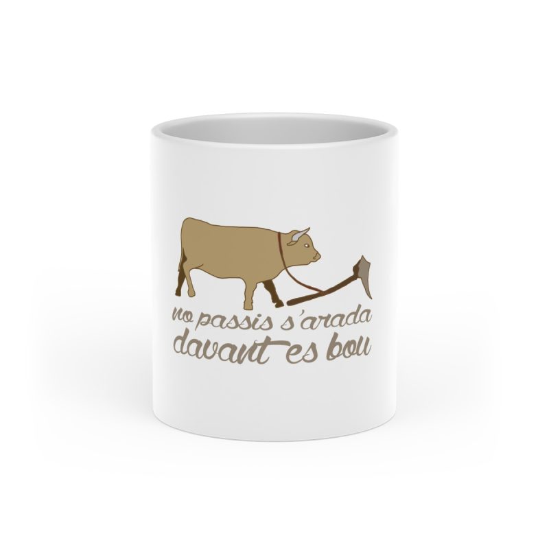 Taza con asa de corazon - Blanco - Camiseta «No passis s’arada davant es bou» Taza con asa de corazon - Blanco - Camiseta «No passis s’arada davant es bou»