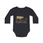 Body bebe manga larga organico - Negro - Camiseta «No passis s’arada davant es bou» Body bebe manga larga organico - Negro - Camiseta «No passis s’arada davant es bou»
