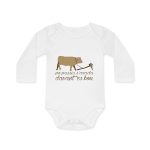 Body bebe manga larga organico - Blanco - Camiseta «No passis s’arada davant es bou» Body bebe manga larga organico - Blanco - Camiseta «No passis s’arada davant es bou»