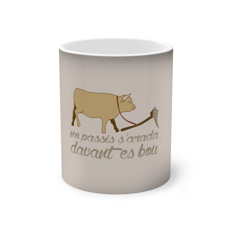 Taza magica que cambia de color - Negro - Camiseta «No passis s’arada davant es bou» Taza magica que cambia de color - Negro - Camiseta «No passis s’arada davant es bou»