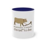 Taza bicolor - Azul oscuro - Camiseta «No passis s’arada davant es bou»