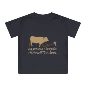 Camiseta de bebe - Negro - Camiseta «No passis s’arada davant es bou»