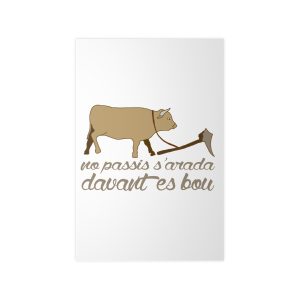 Poster en papel fotografico - Camiseta «No passis s’arada davant es bou»