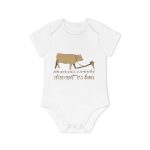 Body bebe manga corta organico - Blanco - Camiseta «No passis s’arada davant es bou» Body bebe manga corta organico - Blanco - Camiseta «No passis s’arada davant es bou»