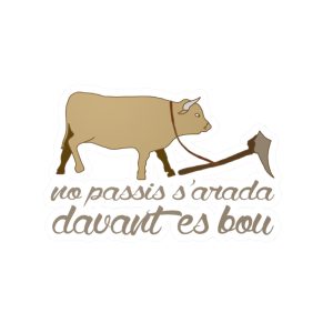 Pegatinas de vinilo troqueladas - Camiseta «No passis s’arada davant es bou»