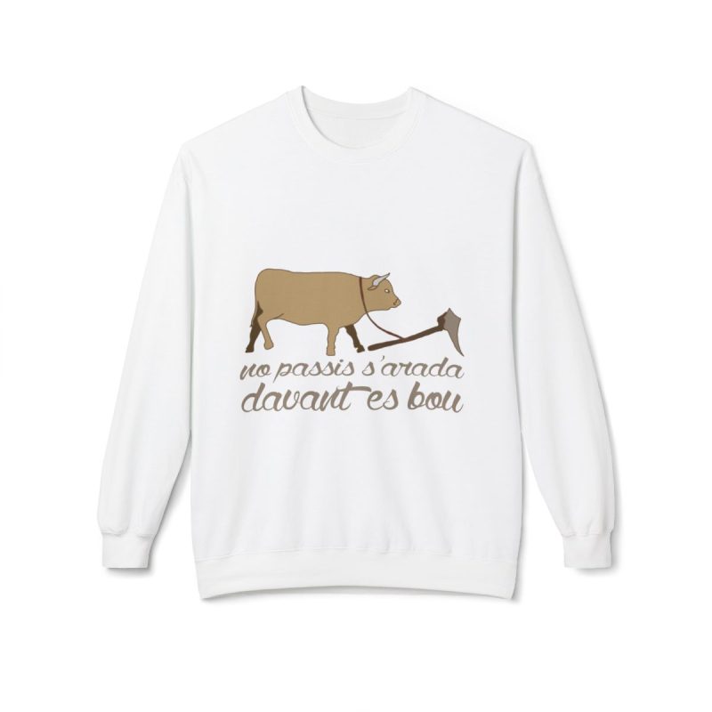 Sudadera Softstyle cuello redondo - Blanco - Camiseta «No passis s’arada davant es bou»