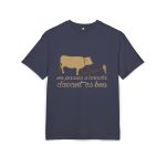 Camiseta oversize gruesa - Azul marino - Camiseta «No passis s’arada davant es bou»