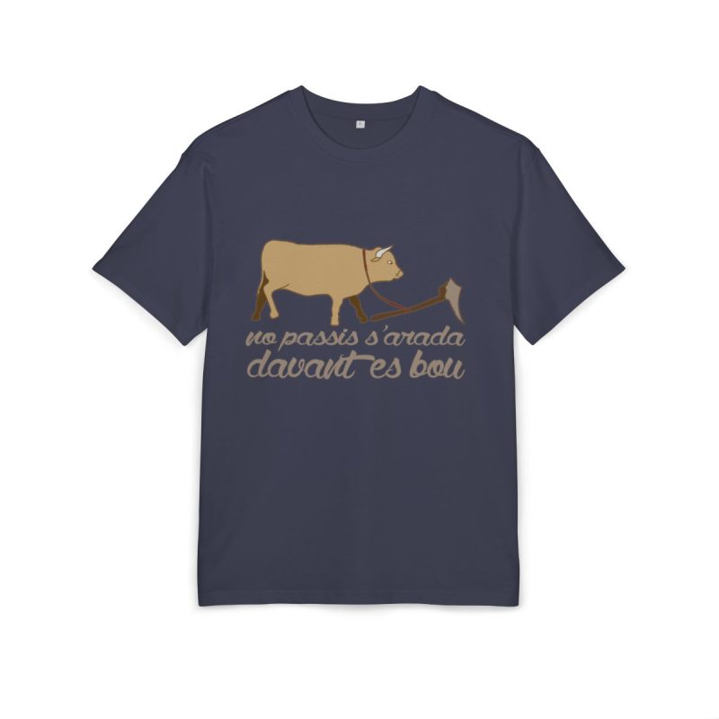 Camiseta oversize gruesa - Azul marino - Camiseta «No passis s’arada davant es bou»