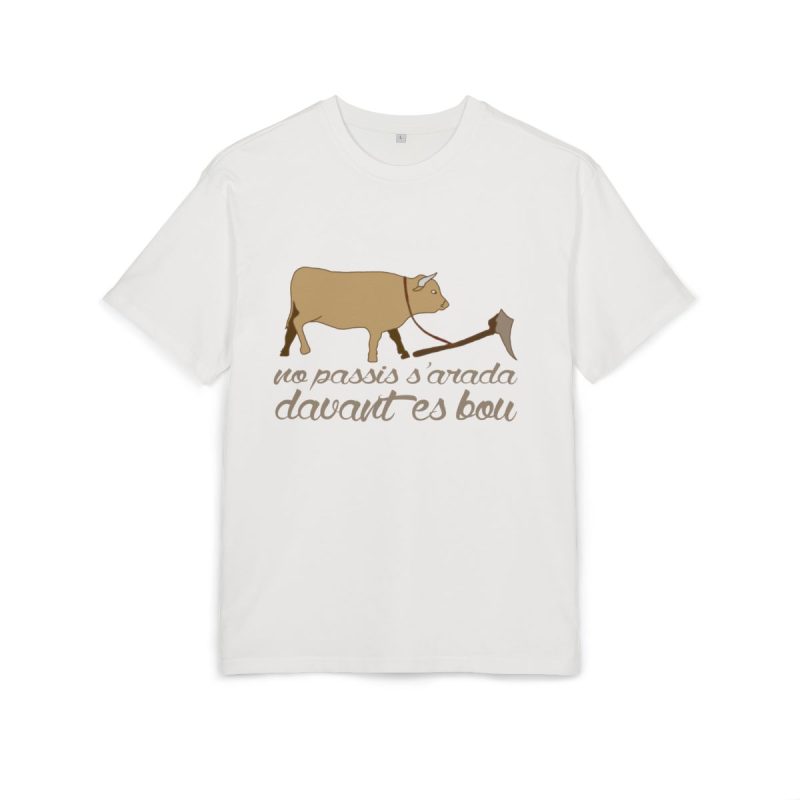 Camiseta oversize gruesa - Blanco puro - Camiseta «No passis s’arada davant es bou»
