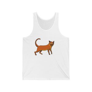 Camiseta de tirantes - Blanco - Camiseta Moix – gato naranja de paseo