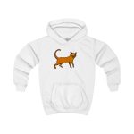 Sudadera con capucha infantil - Blanco artico - Camiseta Moix – gato naranja de paseo