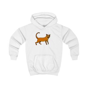 Sudadera con capucha infantil - Blanco artico - Camiseta Moix – gato naranja de paseo