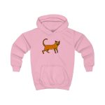 Sudadera con capucha infantil - Rosa bebe - Camiseta Moix – gato naranja de paseo