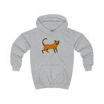 Sudadera con capucha infantil - Gris jaspeado claro - Camiseta Moix – gato naranja de paseo
