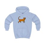 Sudadera con capucha infantil - Azul cielo - Camiseta Moix – gato naranja de paseo
