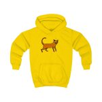Sudadera con capucha infantil - Amarillo sol - Camiseta Moix – gato naranja de paseo
