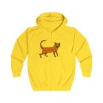 Sudadera con capucha y cremallera - Amarillo sol - Camiseta Moix – gato naranja de paseo Sudadera con capucha y cremallera - Amarillo sol - Camiseta Moix – gato naranja de paseo