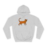 Sudadera universitaria - Gris jaspeado claro - Camiseta Moix – gato naranja de paseo