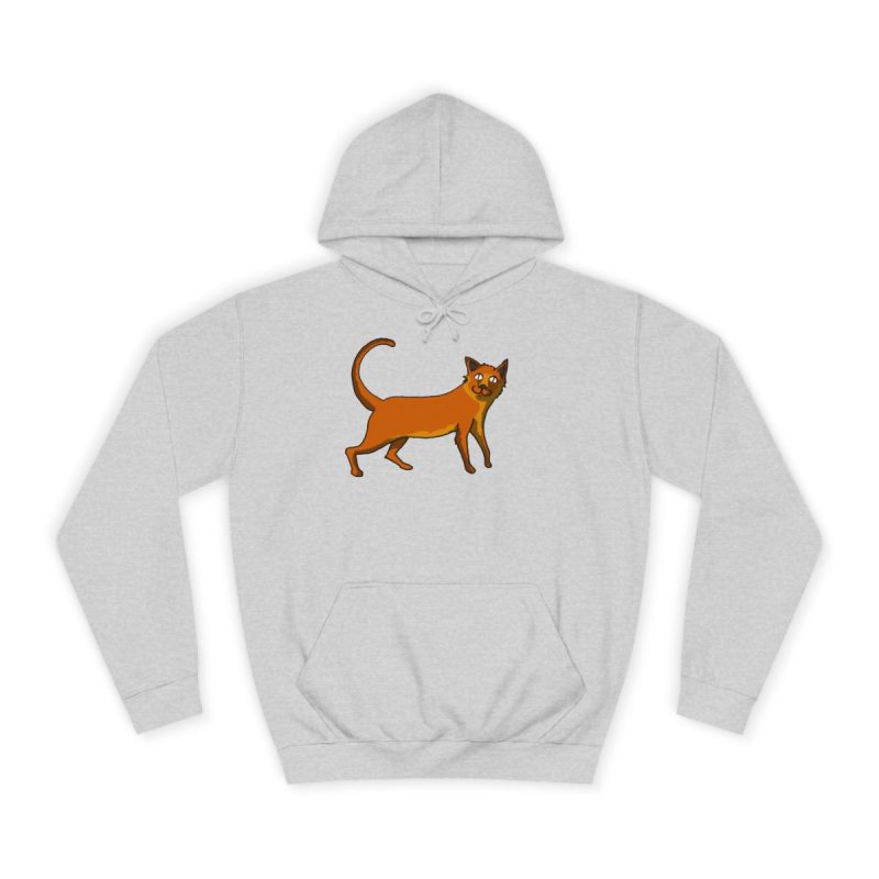 Sudadera universitaria - Gris jaspeado claro - Camiseta Moix – gato naranja de paseo