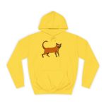 Sudadera universitaria - Amarillo sol - Camiseta Moix – gato naranja de paseo