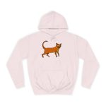 Sudadera universitaria - Rosa bebe - Camiseta Moix – gato naranja de paseo