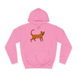 Sudadera universitaria - Rosa algodon de azucar - Camiseta Moix – gato naranja de paseo