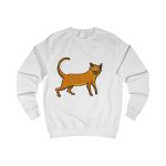 Sudadera clasica - Blanco artico - Camiseta Moix – gato naranja de paseo