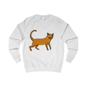 Sudadera clasica - Blanco artico - Camiseta Moix – gato naranja de paseo