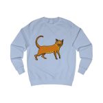 Sudadera clasica - Azul cielo - Camiseta Moix – gato naranja de paseo