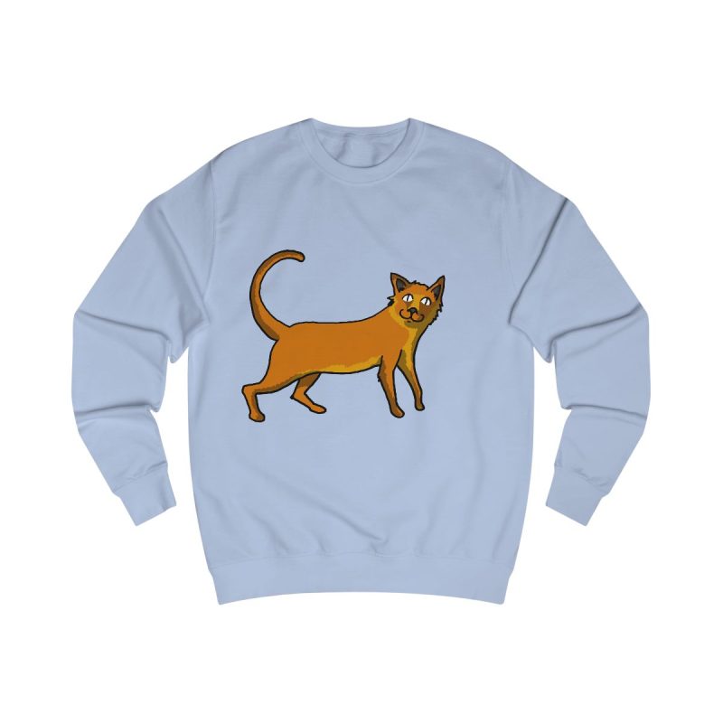 Sudadera clasica - Azul cielo - Camiseta Moix – gato naranja de paseo