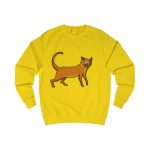 Sudadera clasica - Amarillo sol - Camiseta Moix – gato naranja de paseo