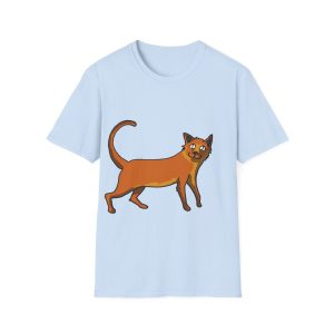 Camiseta Softstyle - Azul claro - Camiseta Moix – gato naranja de paseo
