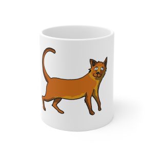 Taza de ceramica - Camiseta Moix – gato naranja de paseo
