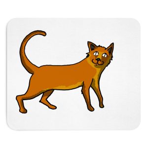 Alfombrilla de raton - Camiseta Moix – gato naranja de paseo