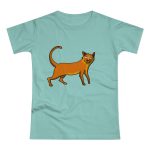 Camiseta mujer punto liso - Verde menta - Camiseta Moix – gato naranja de paseo Camiseta mujer punto liso - Verde menta - Camiseta Moix – gato naranja de paseo