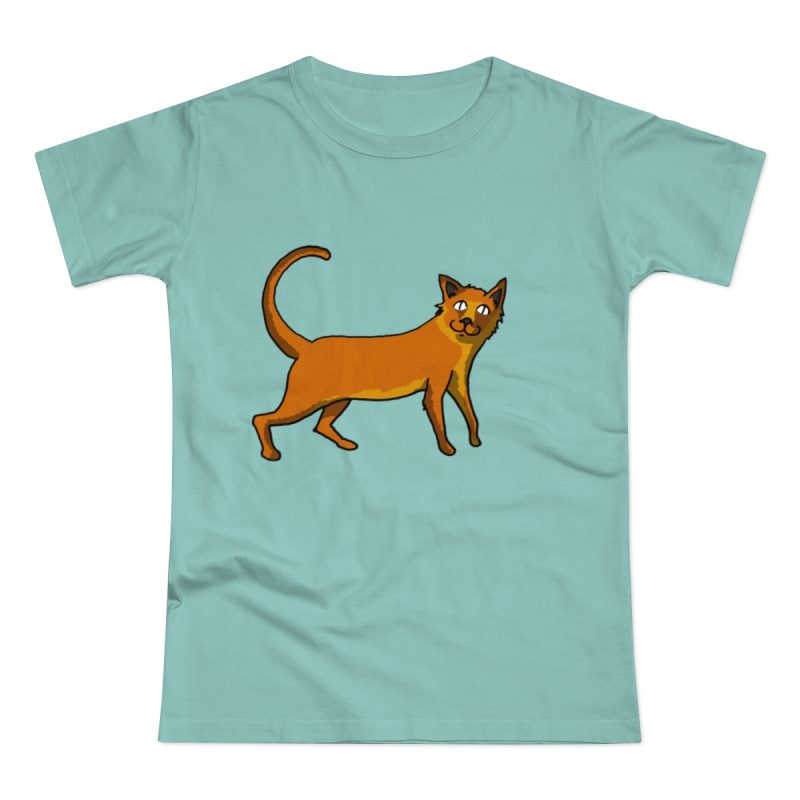 Camiseta mujer punto liso - Verde menta - Camiseta Moix – gato naranja de paseo Camiseta mujer punto liso - Verde menta - Camiseta Moix – gato naranja de paseo