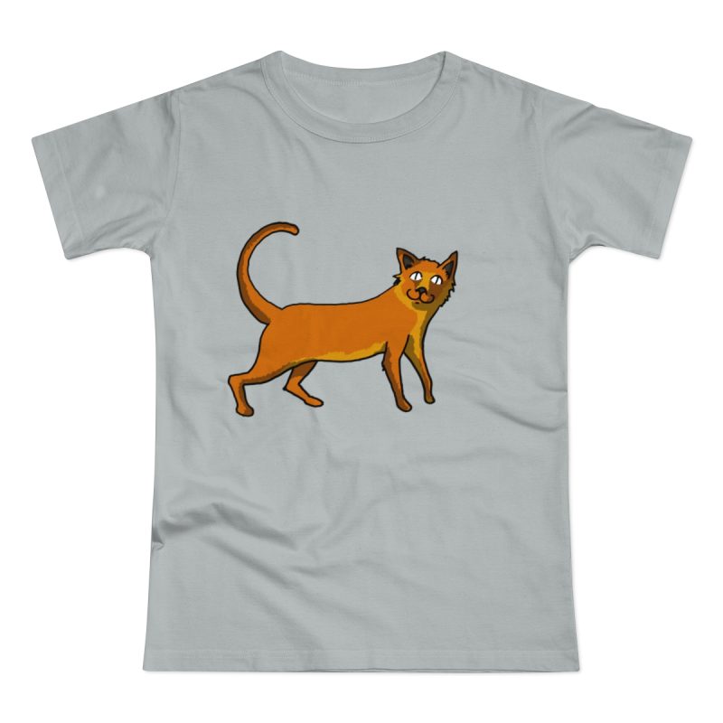 Camiseta mujer punto liso - Gris Pacifico - Camiseta Moix – gato naranja de paseo